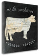 "La Vache Cameo Sq" By Courtney Prahl, Giclee Print on Gallery Wrap Canvas