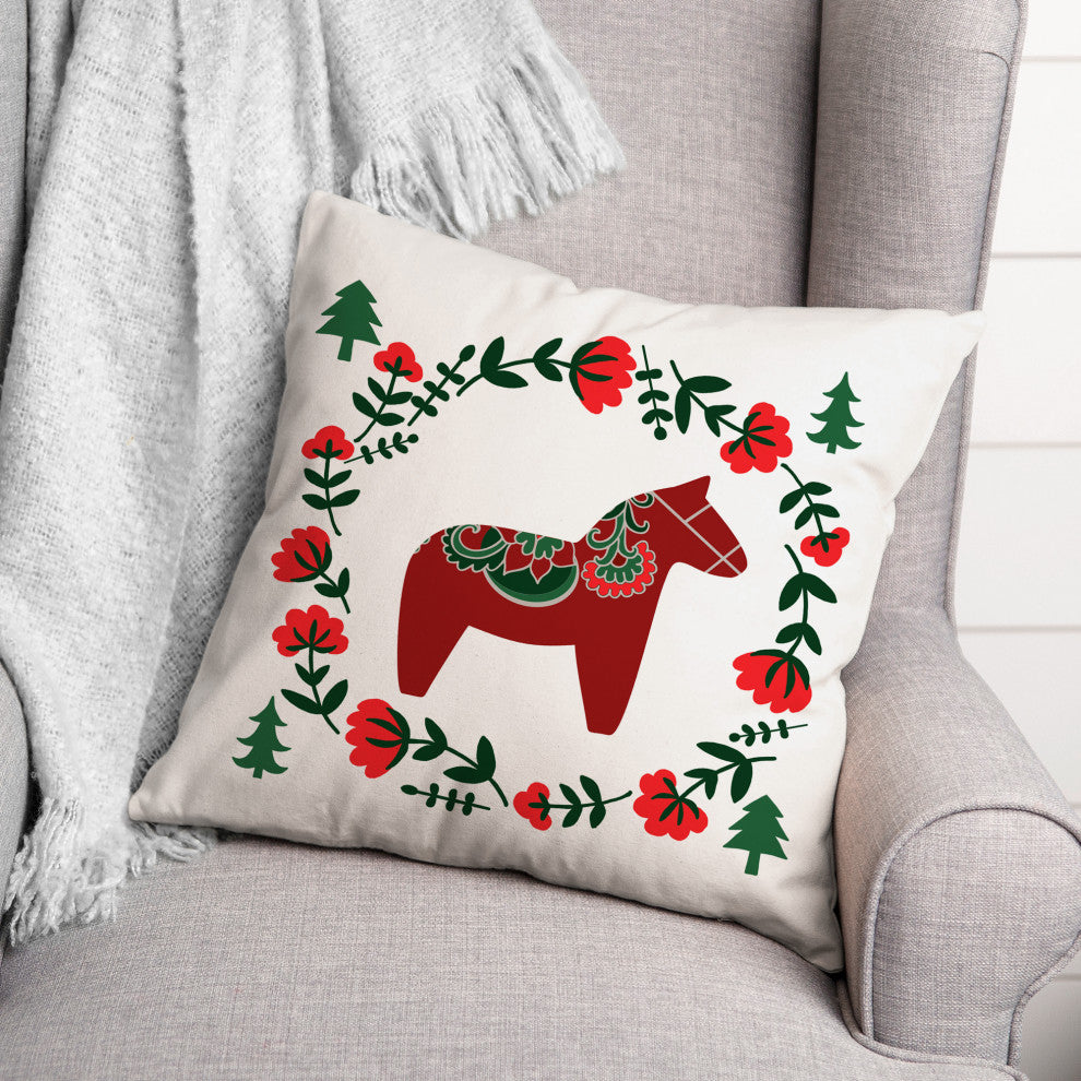 Christmas Donkey 18x18 Spun Poly Pillow