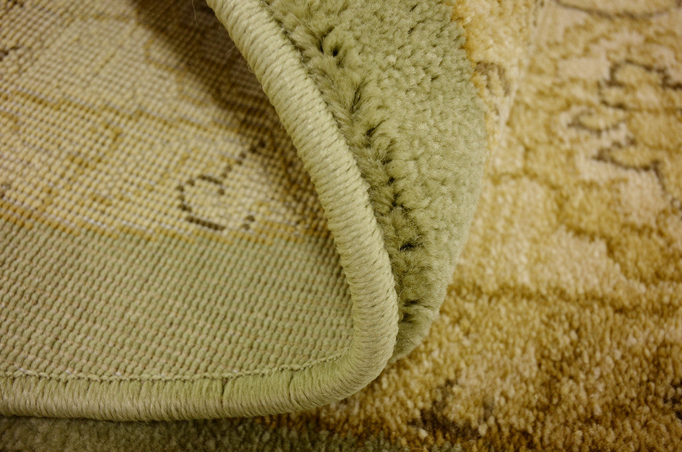 Unique Loom Light Green Edinburgh Tansy 6'x6' Round Rug