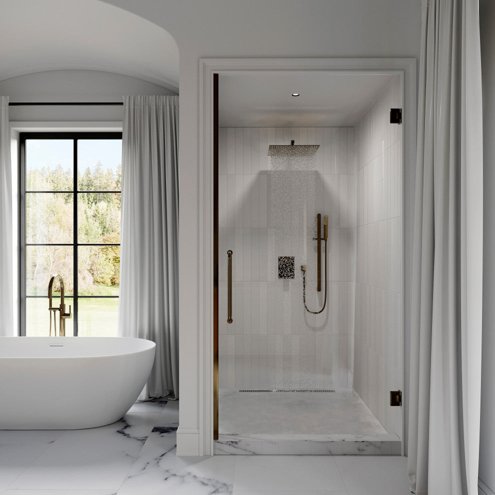 ZLINE Crystal Bay Thermostatic Shower System, Champagne Bronze, CBY-SHS-T2-CB
