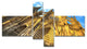Facade of Dom Church with Blue Sky, Cityscape Art on Canvas, 60"x32", 4 panels