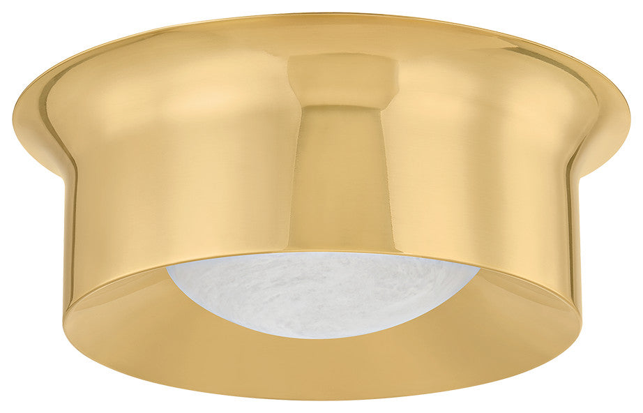 Hudson Valley Noxon Flush Mount 13.75", Aged Brass