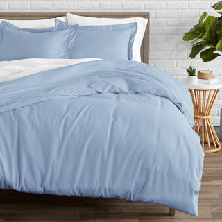 Bare Home Microfiber Duvet Insert & Duvet Cover Set, Light Blue, Full/Queen