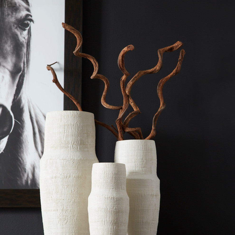 Leela Vase, White Large