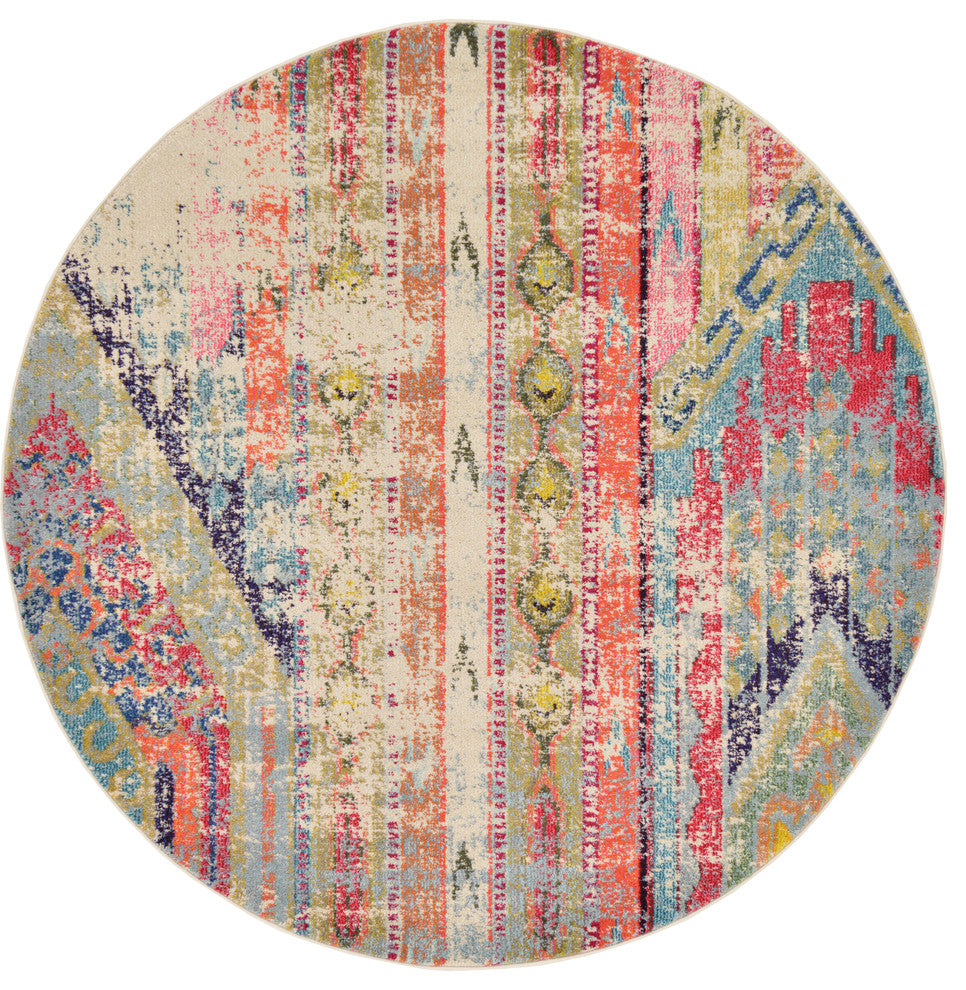 Unique Loom Multicolored Yosemite Sedona 6' 0 x 6' 0 Round Rug