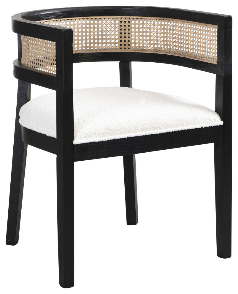 GDF Studio 3-Piece Bistro Set, Mid-Century End Table & 2 Chairs, Beige/Black