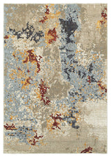 Oriental Weavers Evolution Beige/ Blue Abstract Indoor Area Rug 5'3"X7'3"