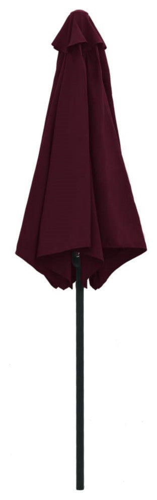 Vidaxl Outdoor Parasol With Aluminum Pole 106.3"x96.9" Bordeaux Red
