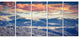 Winter Alpine Sunset over Hills, Large Landscape Canvas Print, 60"x28", 5 Panels