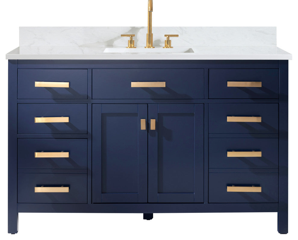 Valentino Single Vanity, Blue, 54"