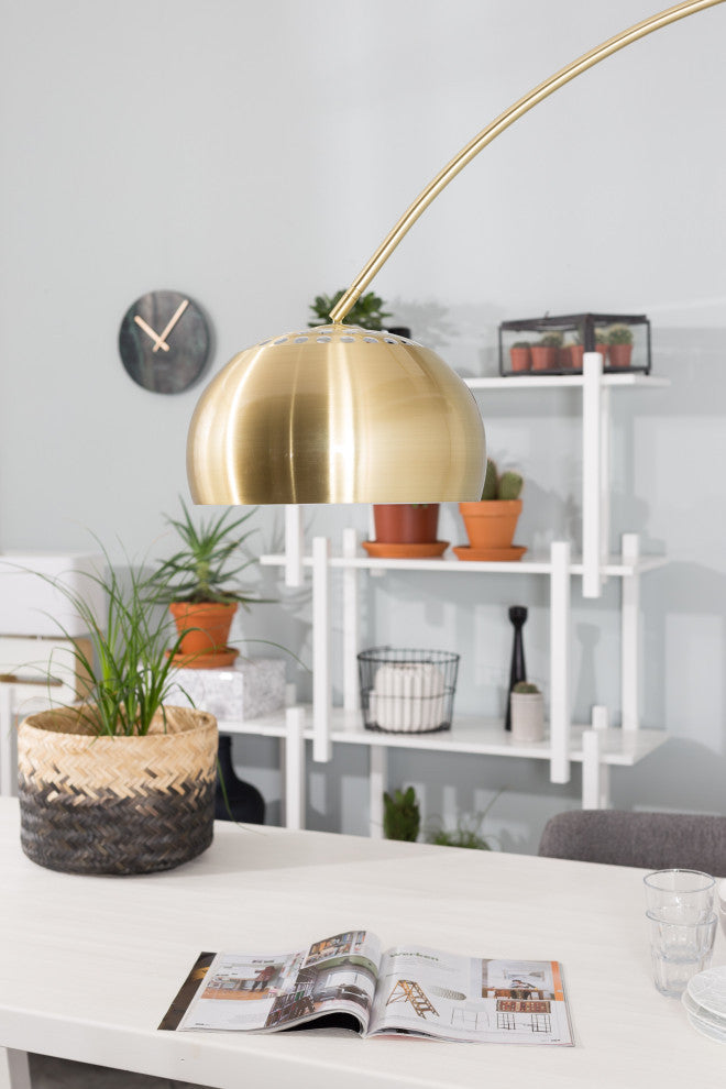 Gold Metal Arched Floor Lamp | Zuiver Bow