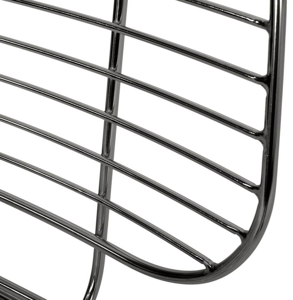 Alice Modern Glam Iron Dining Chair, Gunmetal