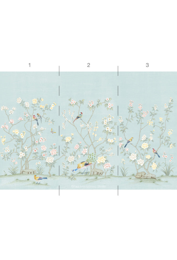 Collingwood Chinoiserie Wall Mural, Full Mural