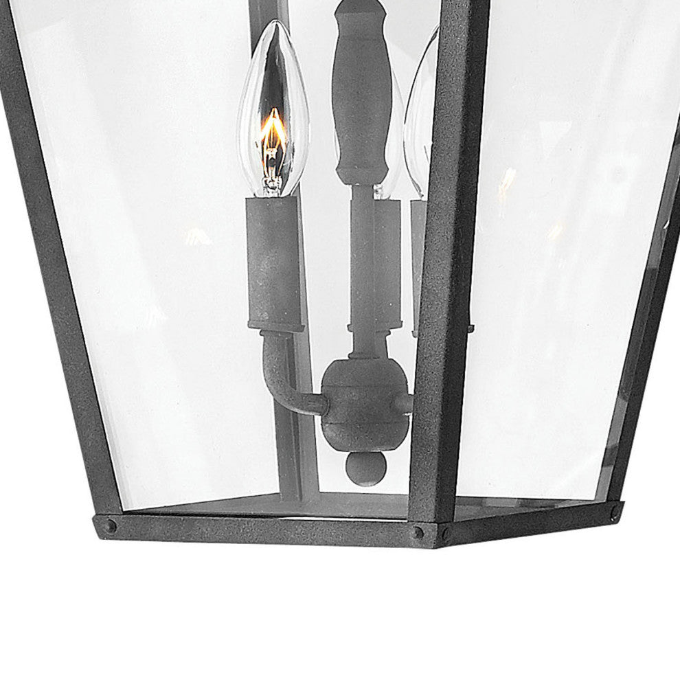 Hinkley Trellis Large Hanging Lantern, Aged Zinc