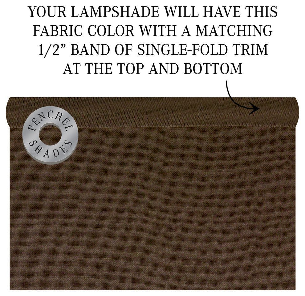 Fenchel Shades, 5"x12"x9" Spider Attachment Empire Lamp Shade, Linen Coffee