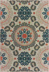 Oriental Weavers Sphinx Latitude 1903W  Outdoor Rug, Gray/Blue, 6'7"x9'2"