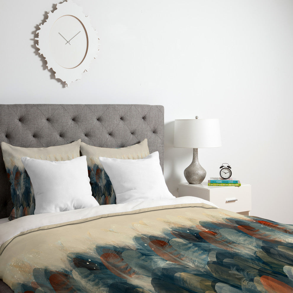 Deny Designs Brian Buckley Feather Moon Lightweight Duvet Cover