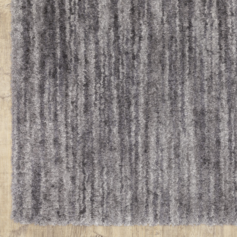 Ashton Distressed Solid Shag Area Rug, 9.10X12.10