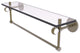 Clearview 22" Glass Twist Accent Shelf and Towel Bar, Antique Brass