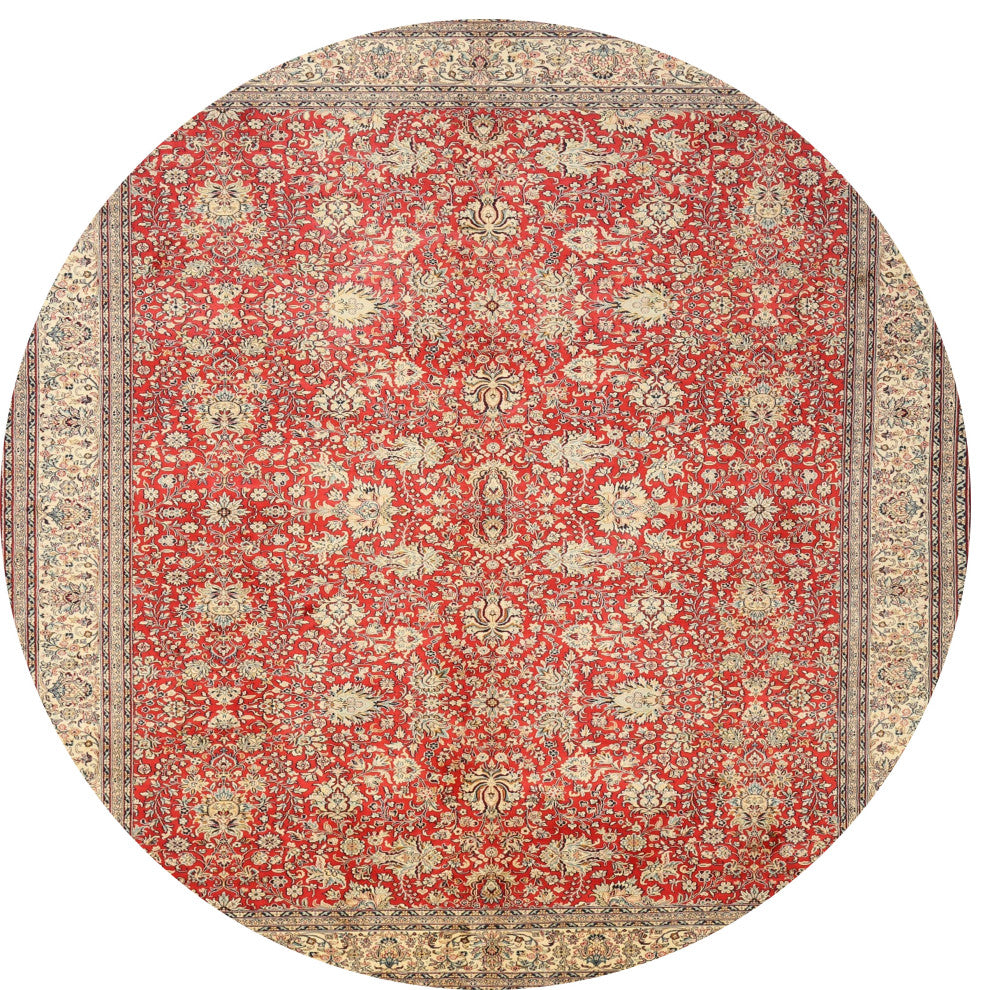 Ahgly Company Indoor Round Traditional Area Rugs, 4' Round