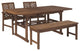 4-Piece Extendable Outdoor Patio Dining Set - Dark Brown