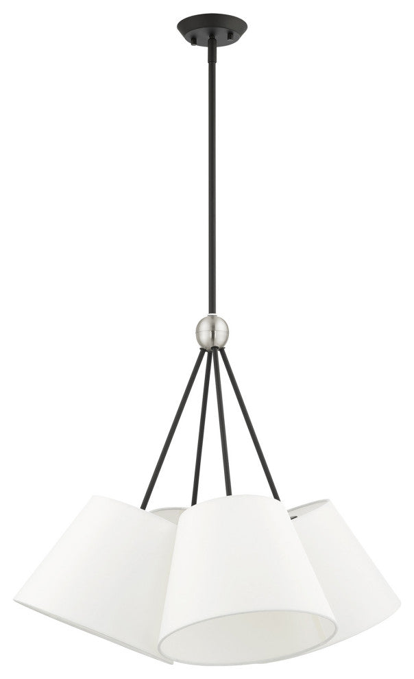 Livex Lighting Prato 4 Light Black Chandelier