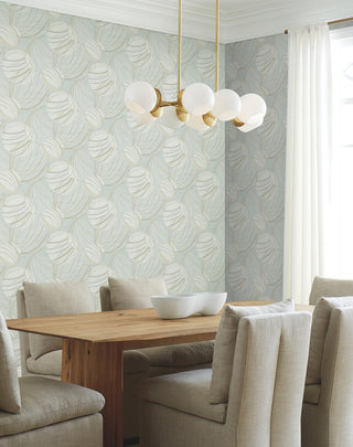 Smokey Blue Floating Lanterns Wallpaper