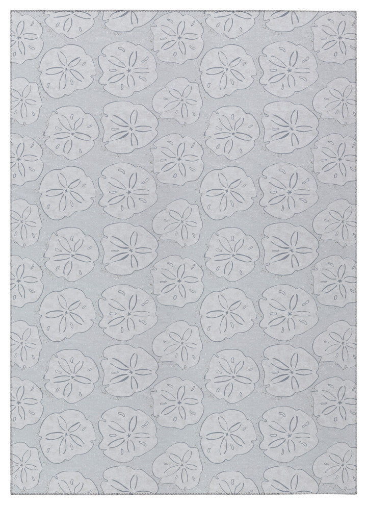 Dalyn Indoor/Outdoor Seabreeze SZ10 Silver Washable 9' x 12' Rug