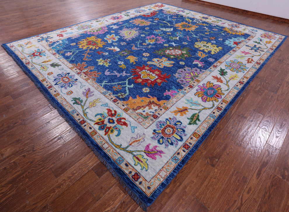 Turkish Oushak Hand Knotted Wool Rug 12' 4" X 14' 8" - Q14769