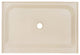 Voltaire 48"x32" Single-Threshold, Center Drain, Shower Base, Biscuit