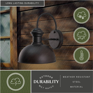 Franklin 10" Outdoor Wall Light Oil Burnished Bronze