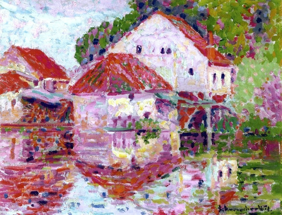William Emile Schumacher Landscape  Moret, 21"x28" Gallery Wrapped Canvas
