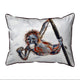 Betsy Drake Betsy's Monkey Large Indoor/Outdoor Pillow 16x20
