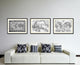 Oceania Vintage B&W Map Canvas Print, 28"x37"