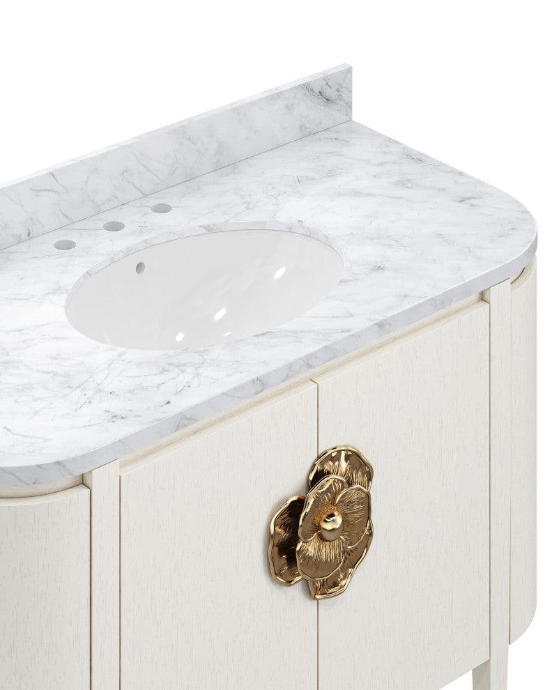 Briallen 48" White Vanity with Oval Undermount Sink