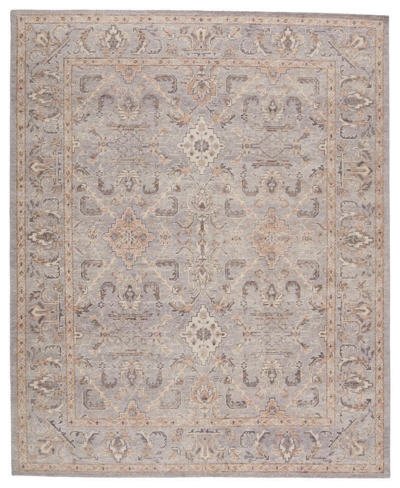 Jaipur Living Wyndham Hand-Knotted Trellis Light Gray/ Tan Area Rug, 10'x14'
