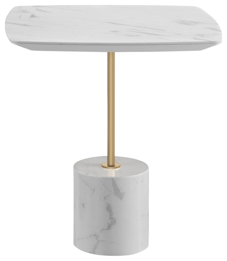 Andes Nesting Side Tables, White Granite Quartz