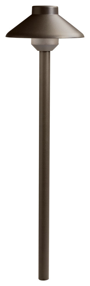 Textured Architectural Bronze 2700K Stepped Dome LED Path Short