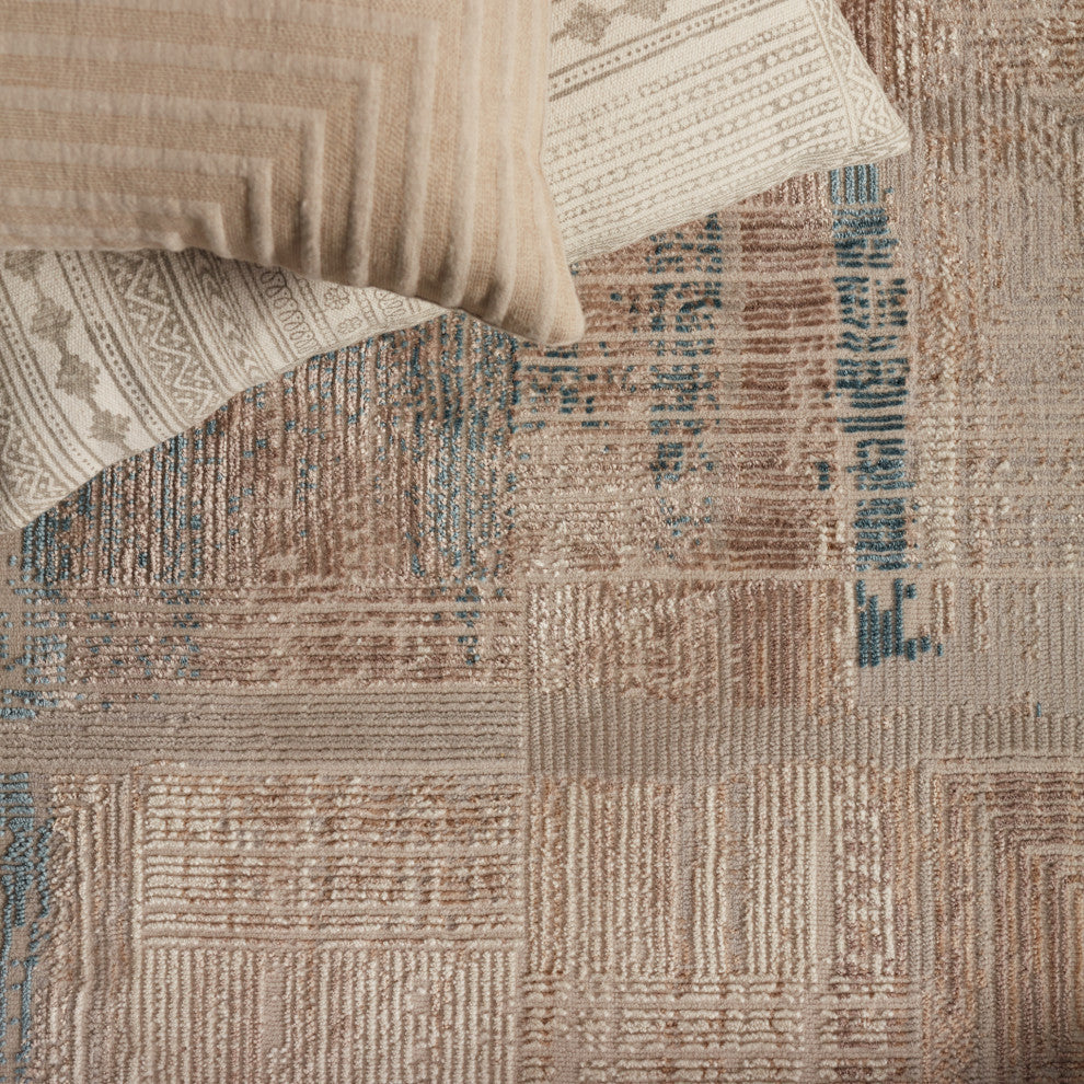 Vibe by Jaipur Living Halvard Abstract Ivory/ Blue Area Rug, 5'x8'
