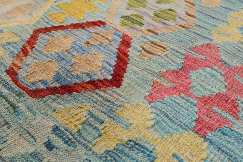 Reversible Kilim Flat Weave Rug 6' 3" X 8' 4" Q8295