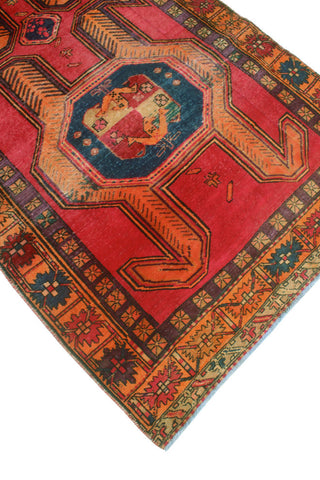 Fine Vintage Distressed Katharin Red/Orange Runner, 3'10x10'8