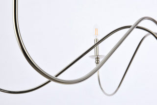 Transitional Polished Nickel 6-Light Chandelier