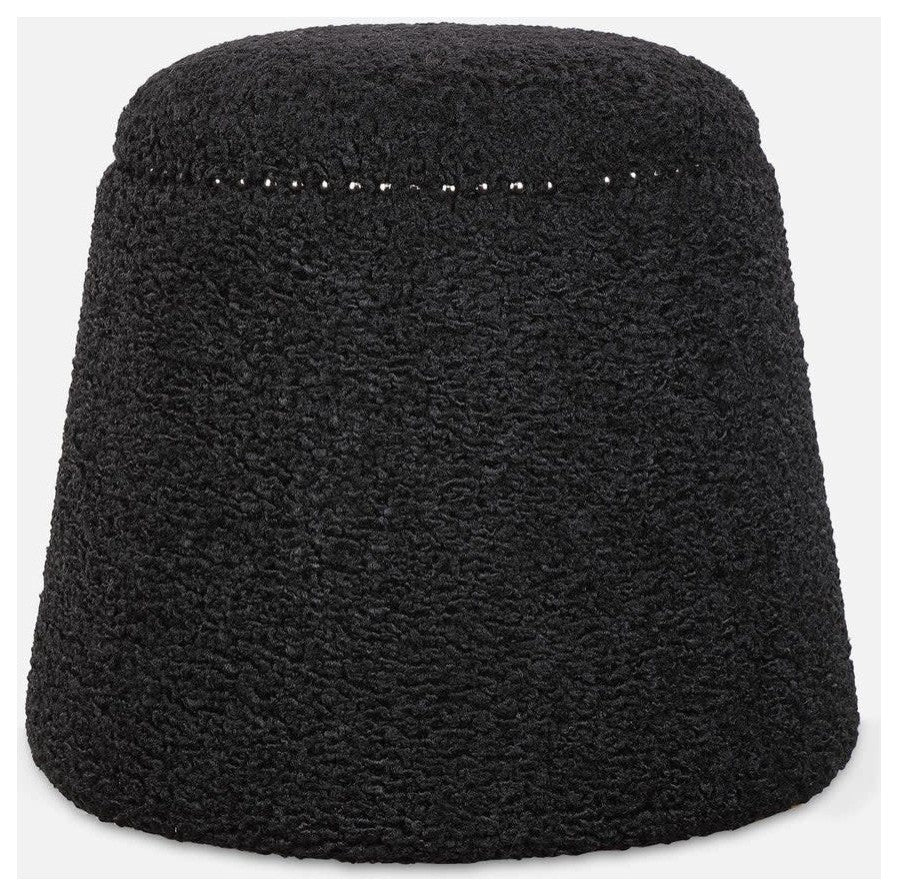 Uttermost 23575 Gumdrop 18"W Pouf - Black