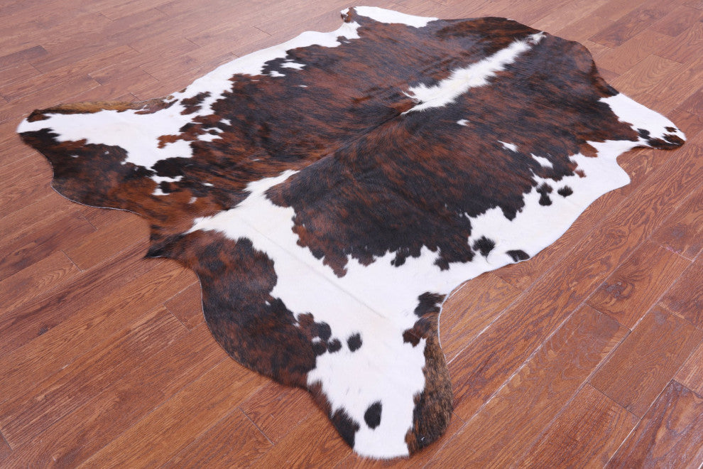 6' 9" X 6' 3" Natural Cowhide Rug C2188