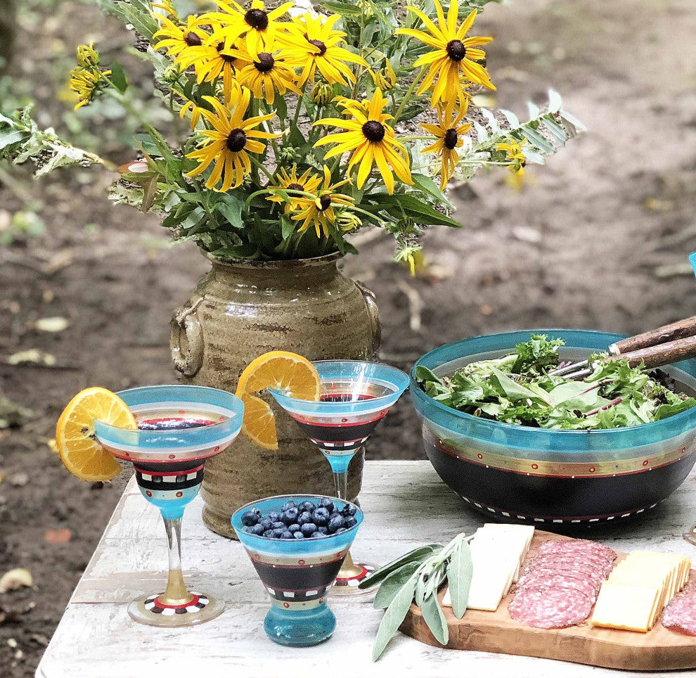 Mosaic Chalk Cosmos Glasses, Set of 2