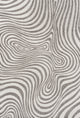 High-Low Groovy Striped Gray/Ivory 4 ft x 6 ft Indoor/Outdoor Area Rug