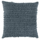 Gray Tasseling Fringe Texture Throw Pillow