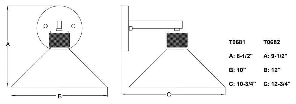 Vaxcel Lighting T0682 Dunbar 10" Tall Wall Sconce - Matte Black / Gold