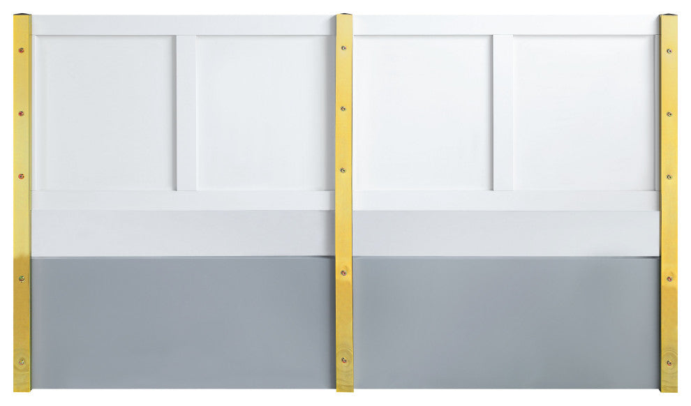 ACME Gaines Eastern King Bed, Gray High Gloss Finish