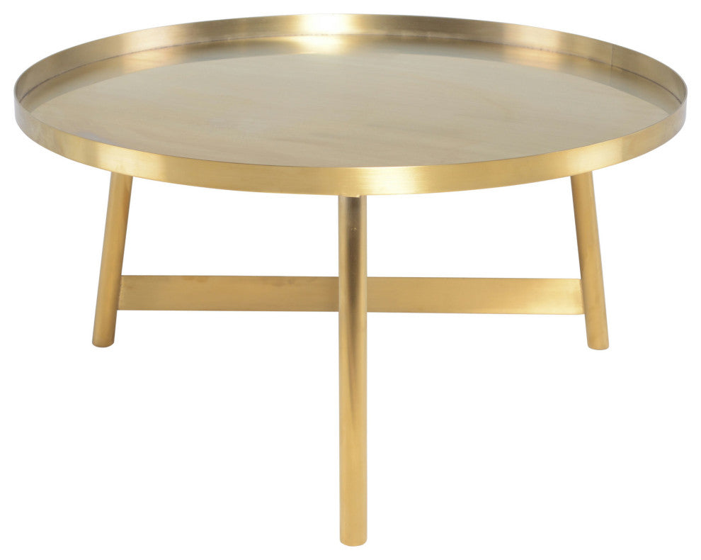 Landon Coffee Table in Brushed Gold Stainless Steel